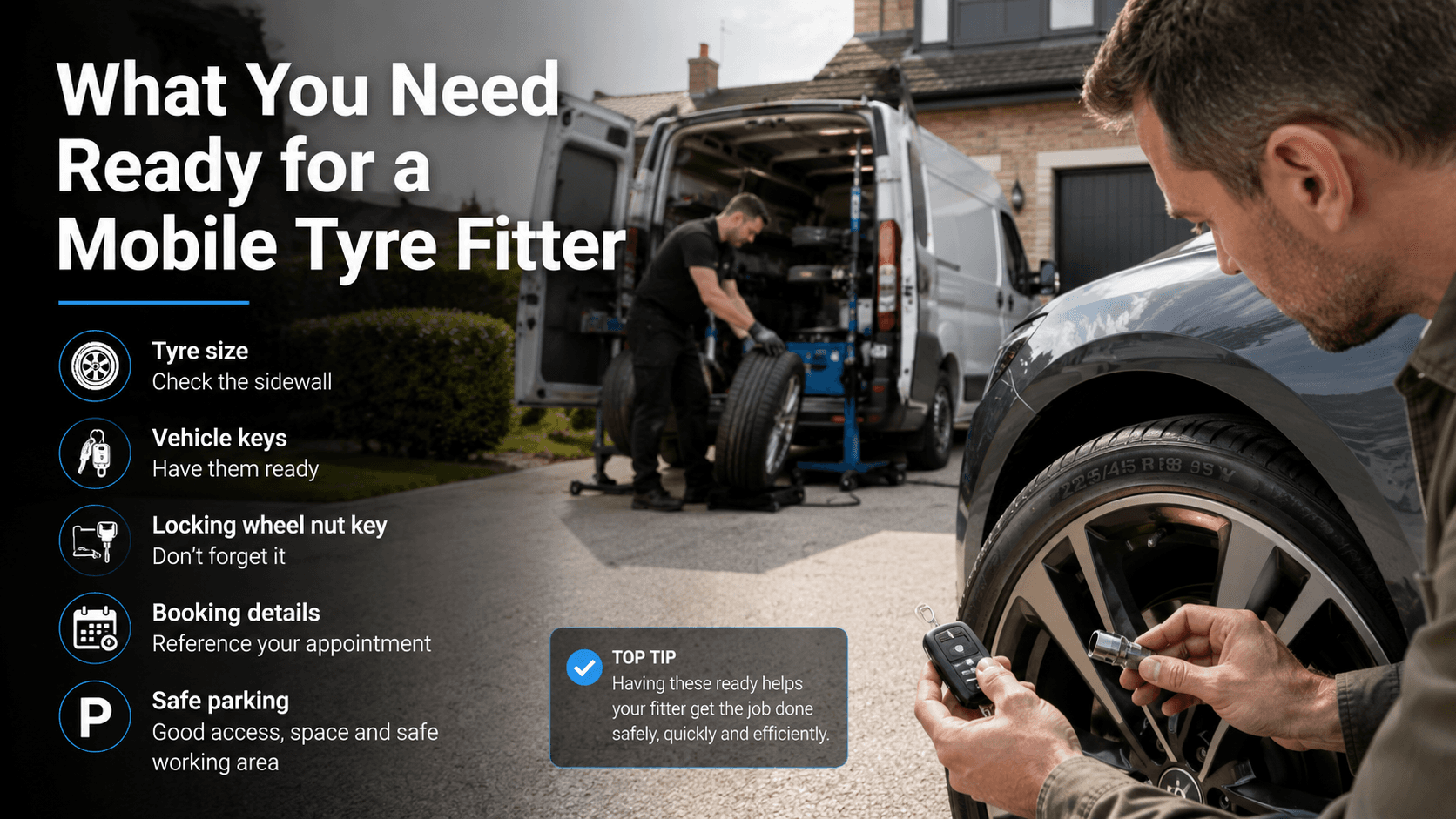What do I need for mobile tyre fitting